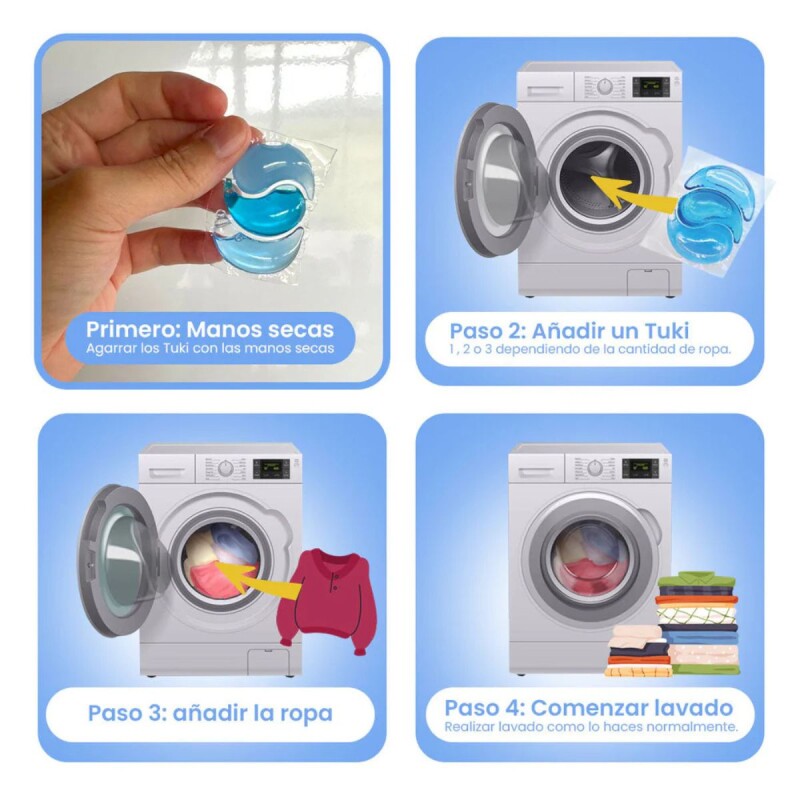 Jabón Lavarropa Suavizante 30 Capsulas 2 en 1 Tuki Lavado Ecológico Jabón Lavarropa Suavizante 30 Capsulas 2 en 1 Tuki Lavado Ecológico
