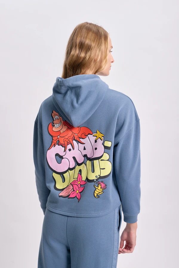 Canguro estampado efecto lavado Azul