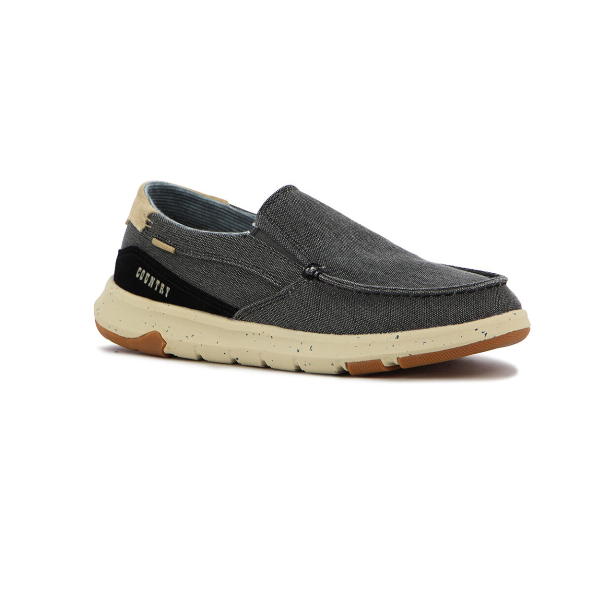 Country Zapato Casual De Hombre Con Elastico - Negro - Negro 