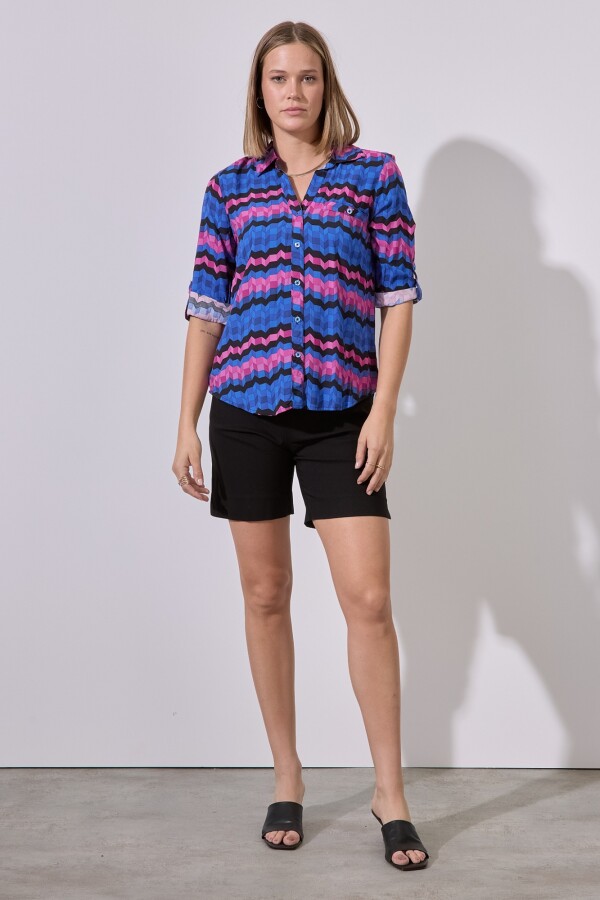 Camisa Zig Zag MULTI/AZUL