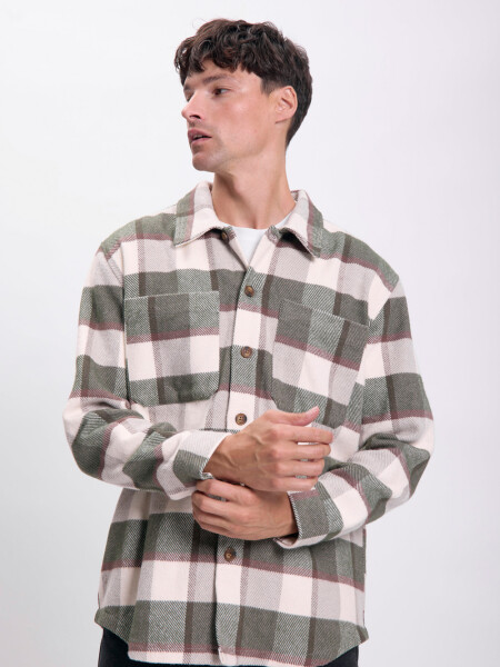 Sobrecamisa cuadros Gris