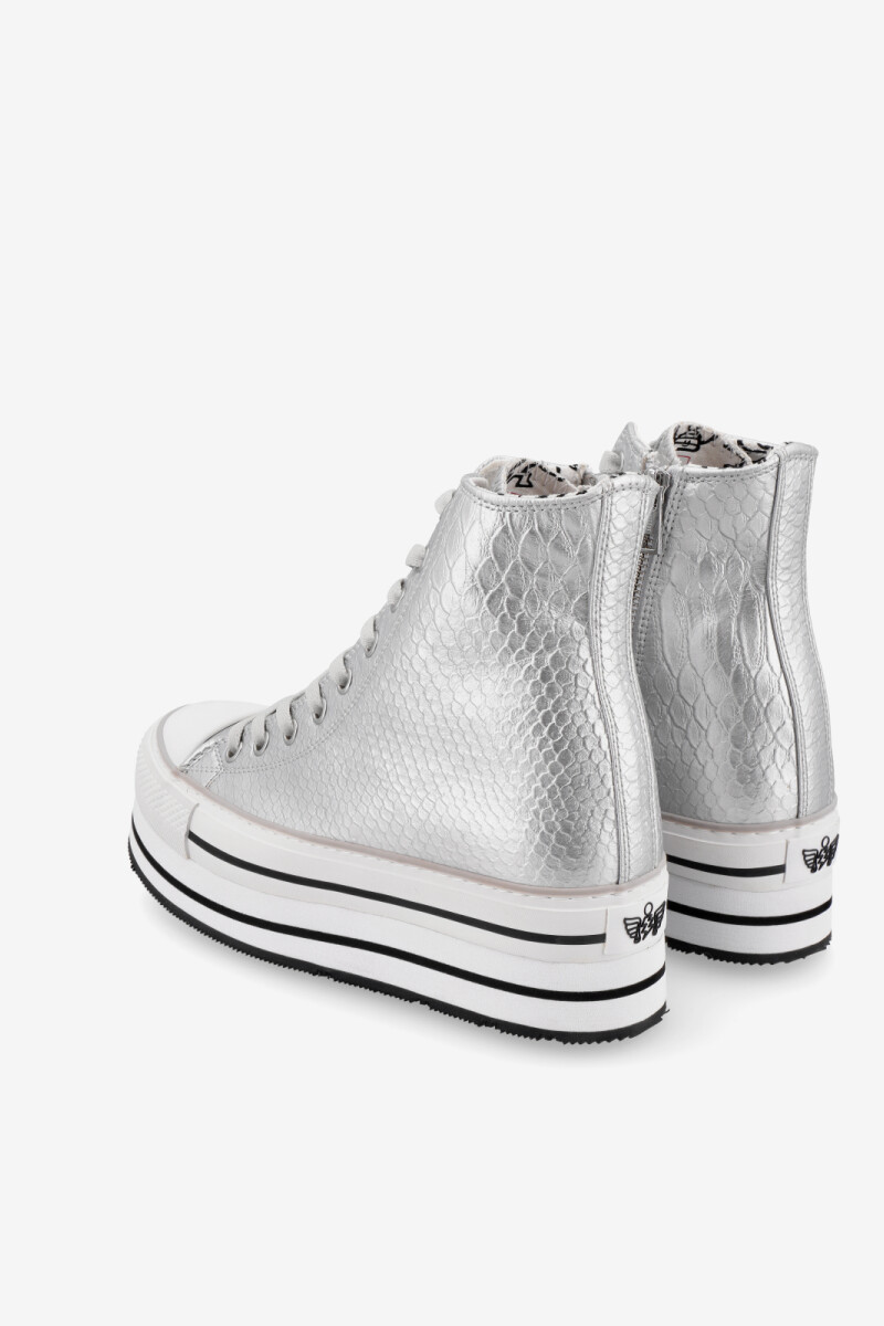ZAPATILLA OLD SCHOOL - CAÑA SU Plata