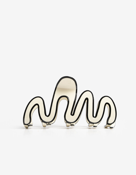 Broche Acrilico Broche Maxi Wavy - Combinacion Bicolor