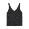 VMLEILANI FLOWER SL V-NECK TOP BLACK