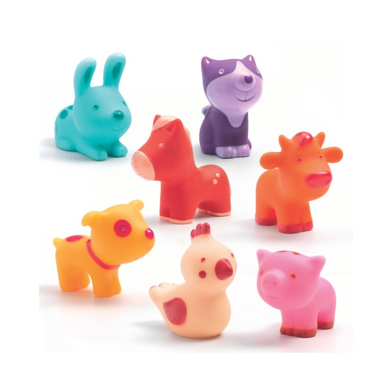 Set x7 jueguitos de baño Granja