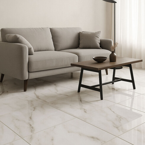 Ceramica tipo Calacata Brillo 61X61Cm Piso GAMAS DE GRIS