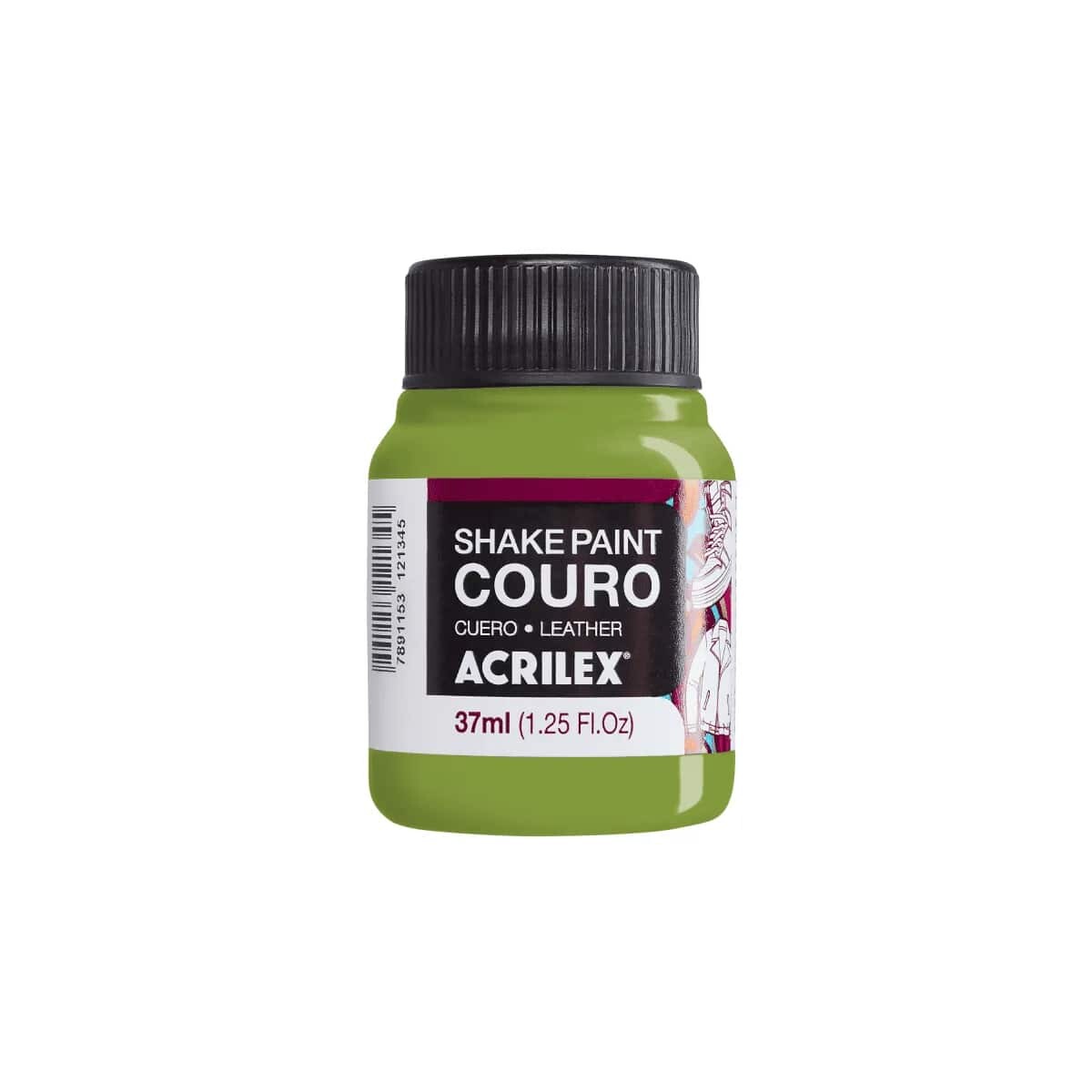 Pintura Acrilex Shake Cuero 37 ml - Verde Manzana 