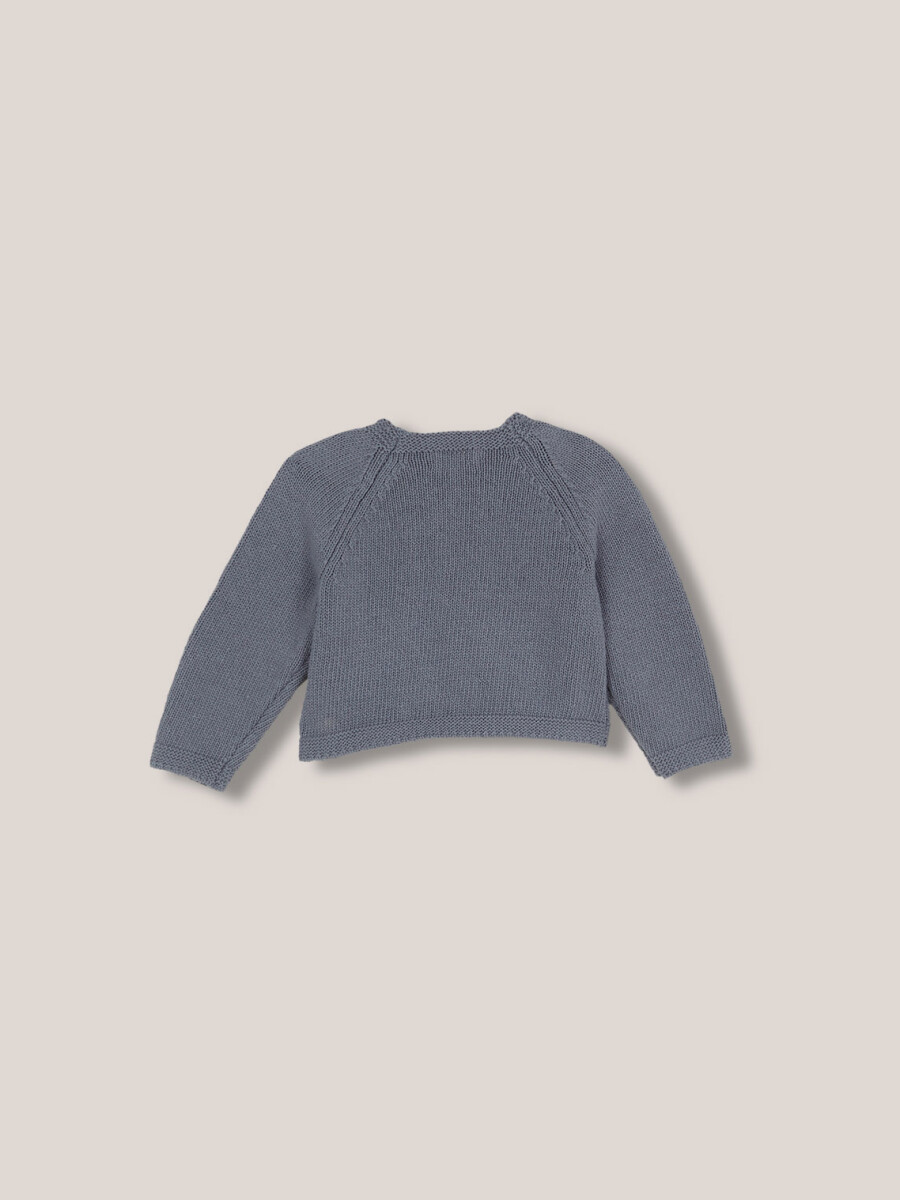 Chaqueta Con Desagujados Azul