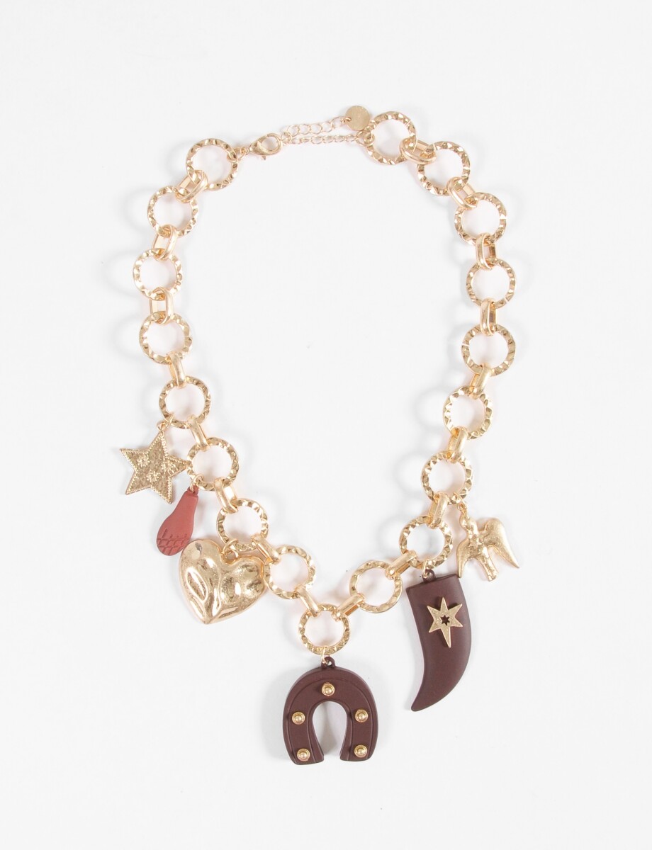 Collar cadena charrua - dorado 