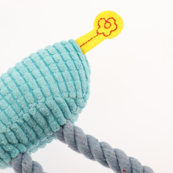 Peluche Mascota Jirafa Sonido Perros Gatos Cuerda Resistente Color Variante Celeste