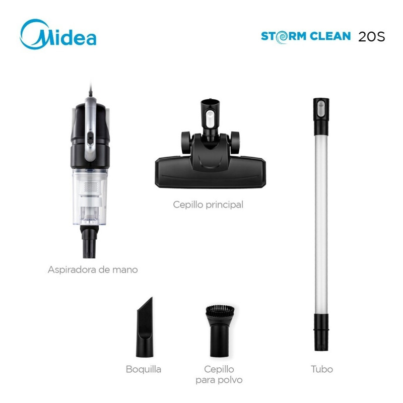 Aspiradora Stick Ciclónica 2 En 1 Midea 20s Color Negro Aspiradora Stick Ciclónica 2 En 1 Midea 20s Color Negro