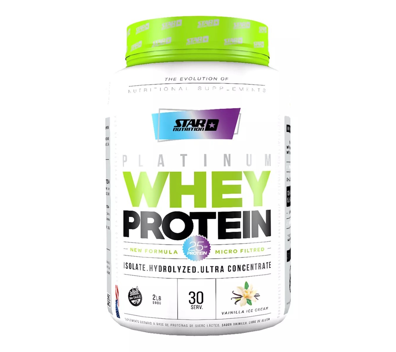 Whey Protein Premium 2lb Star Nutrition - Vainilla 