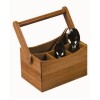 Cubiertera Selecta de madera de bambú resistente para 24 cubiertos Cubiertera Selecta de madera de bambú resistente para 24 cubiertos