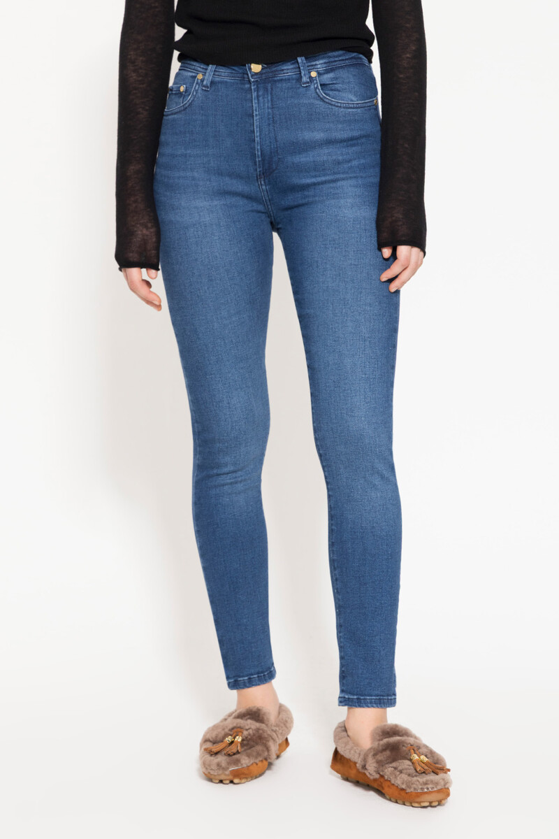 JEANS RITA GOLD BLUE Azul