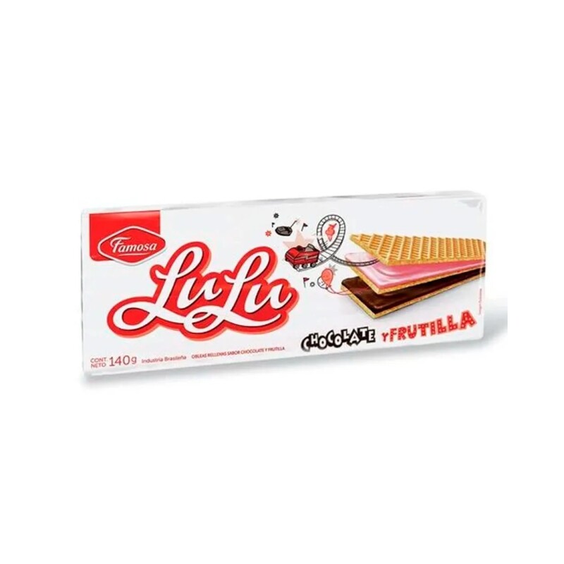 WAFER LULU CHOCO/FRUTILLA 140G Wafer Lulu Choco/frutilla 140g