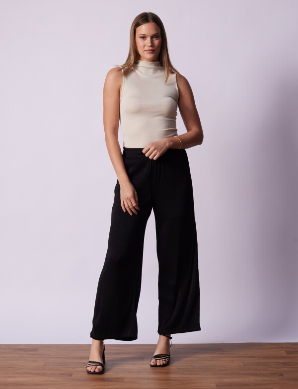 Pantalon Plisado NEGRO
