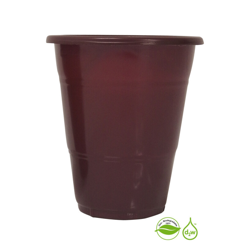 Vaso Biodegradable 360ml x10 Cranberry