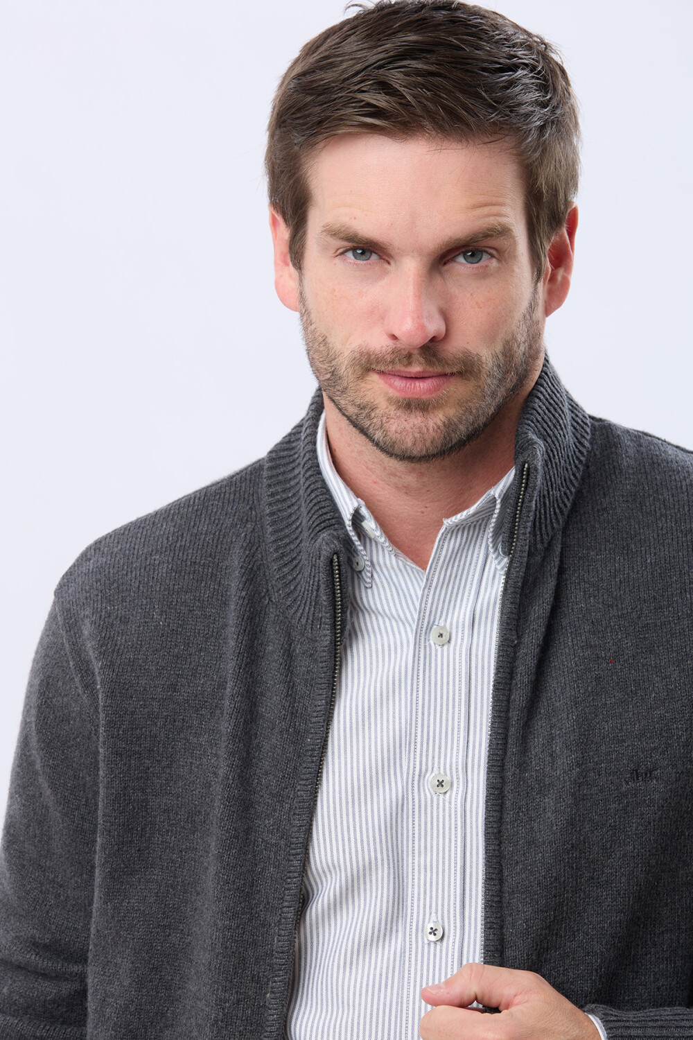CAMPERA LANA TEJIDA Gris