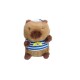 Peluche capibara con ropa azul