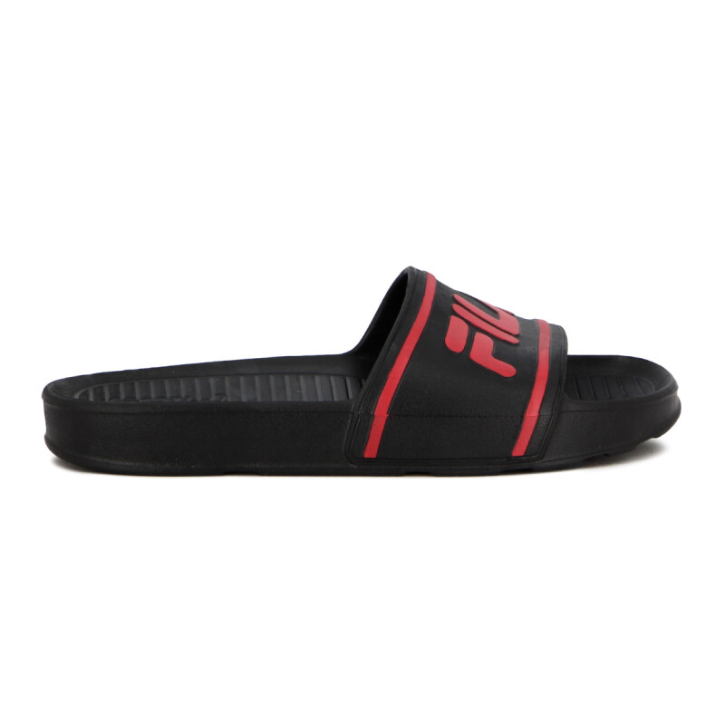 Chanclas Fila Sleek Slide Stblk/fred/fred Negro-rojo