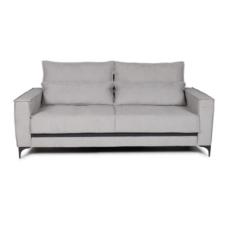 Sofá Venetto (Outlet) - Tela Microfibra - 3 cuerpos Berlin 05 (Ceniza)