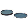 Plato de Postre de Ceramica Organic Set 6 Unidades - Azul Plato de Postre de Ceramica Organic Set 6 Unidades - Azul