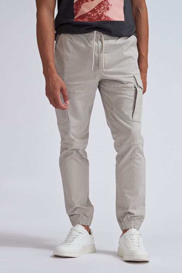 Pantalón cargo jogger Gris Claro