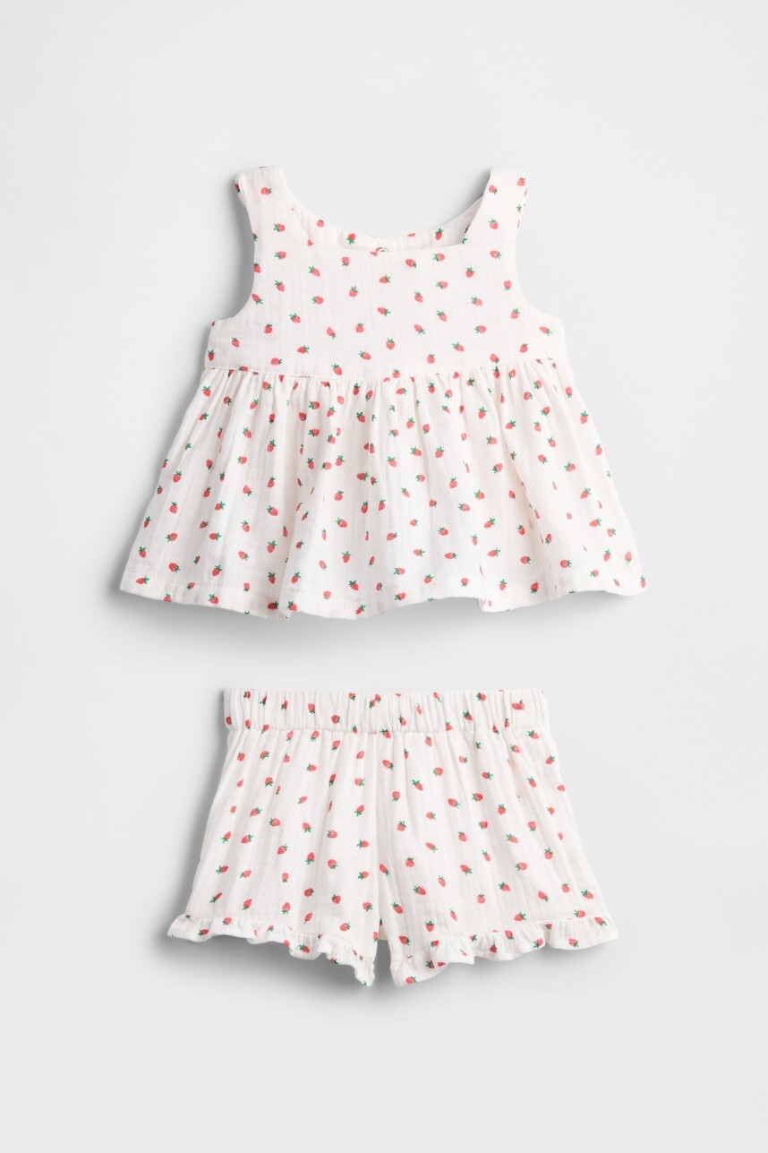 Set Musculosa Y Short Bebé Strawberry