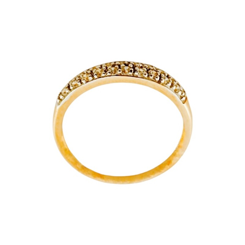 Anillo doble Sin Fin-Oro bajo-Piedra zirconias-AN8018 conpiedra