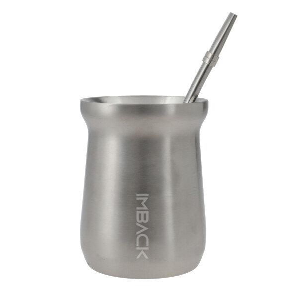 Termo 1 Litro Con Mate Acero Inoxidable Con 2 Picos Cebador Y Bombilla Imback Termico Doble Capa Plateado Termo 1 Litro Con Mate Acero Inoxidable Con 2 Picos Cebador Y Bombilla Imback Termico Doble Capa Plateado