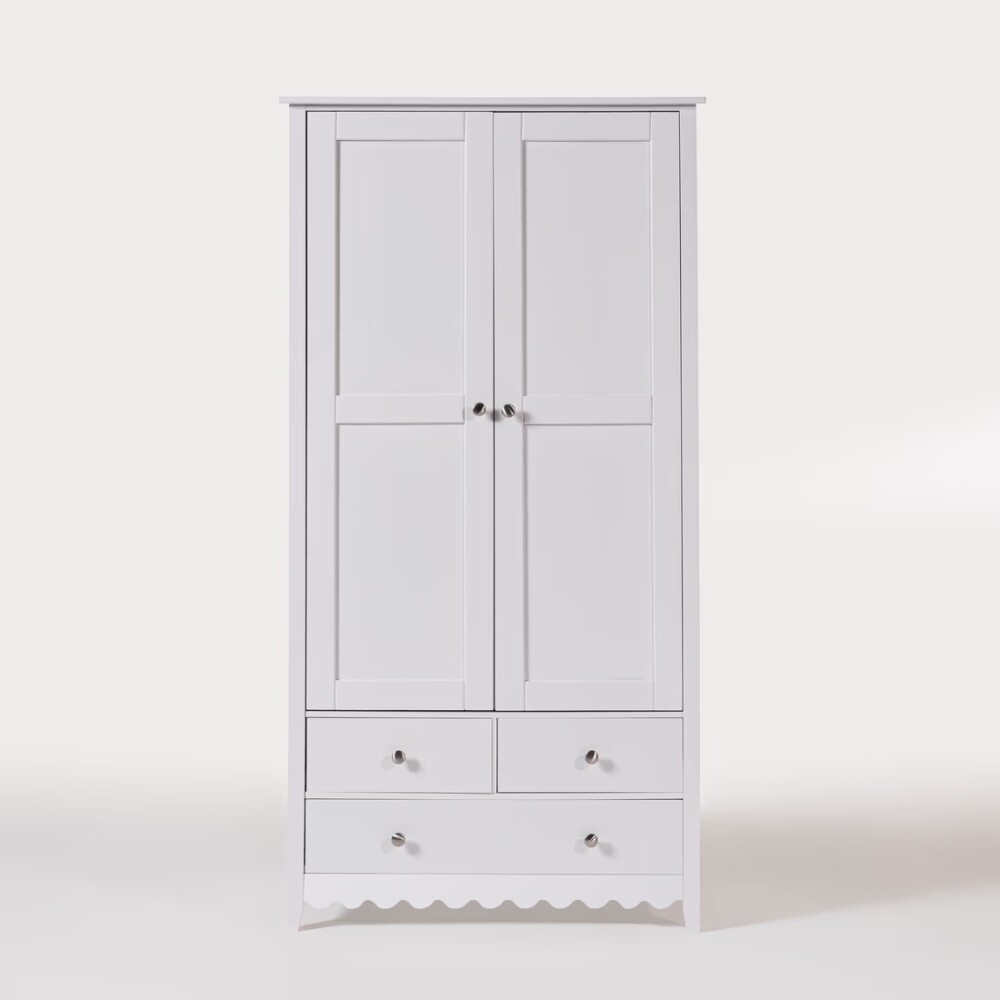 Ropero 2 puertas 3 cajones Madera maciza / mdf Ropero 2 puertas 3 cajones Madera maciza / mdf