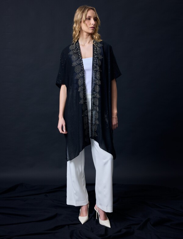 Kimono Noche NEGRO/PLATEADO