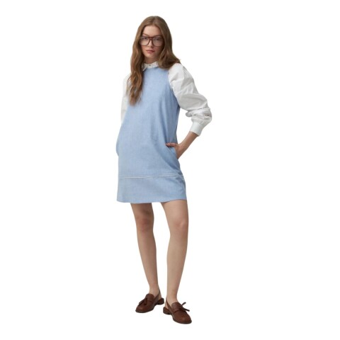 VESTIDO MARLON XS-XL AZUL MELAN