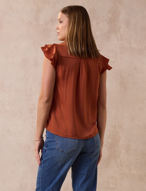 Camisa Saten TERRACOTA