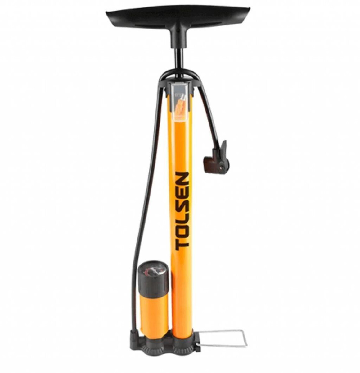 TOLSEN INFLADOR NEUMATICO C/PISADERA & MANOMETRO PARA BICI 