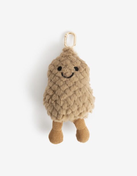 Llavero Cozy Llavero Y Bag Charm Cozy Maní - Marron Beige