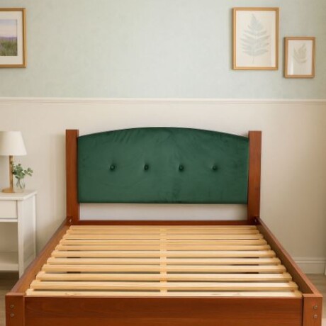 Cama 2 Plazas Madera PU Castaño Con Tapizado SM-GB Cama 2 Plazas Madera PU Castaño Con Tapizado SM-GB