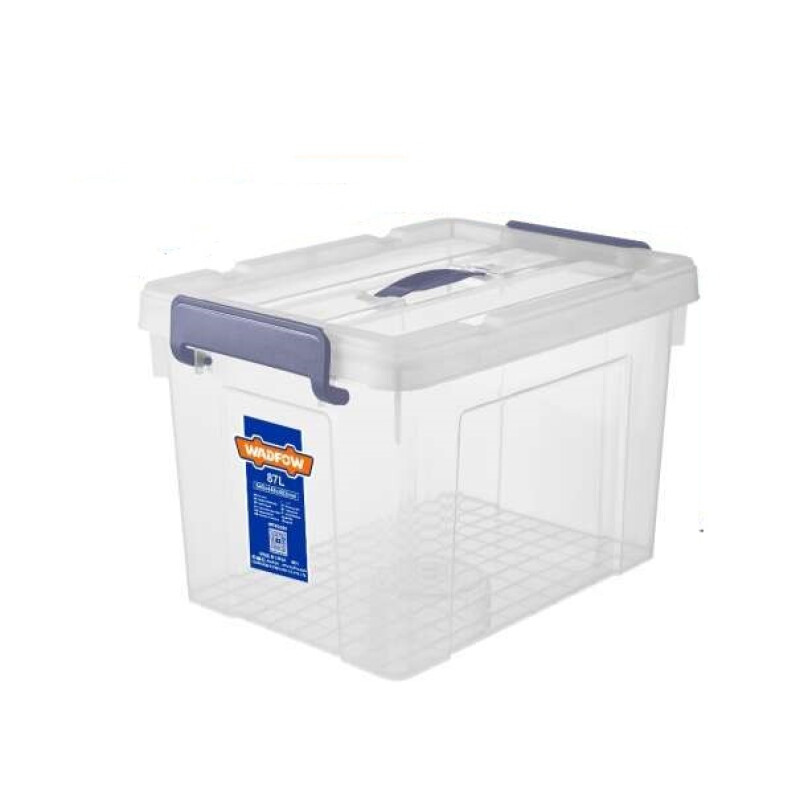 CAJA CONTENEDOR PLASTICO APILABLE TRANSPARENTE 87LT WADFOW WTB2390 CAJA CONTENEDOR PLASTICO APILABLE TRANSPARENTE 87LT WADFOW WTB2390