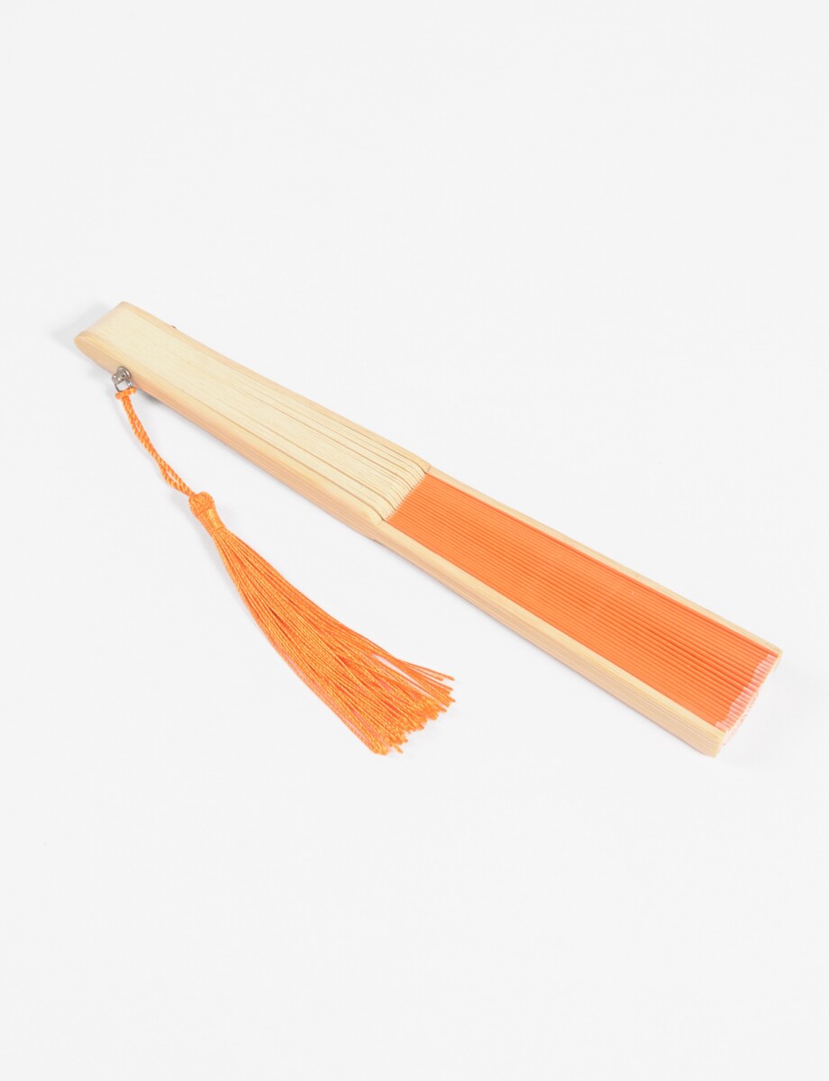 Abanico Bambú - naranja 