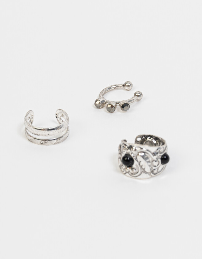 Bijou Cuff Set Set De Cuffs De Metal - Plateado Antique Silver