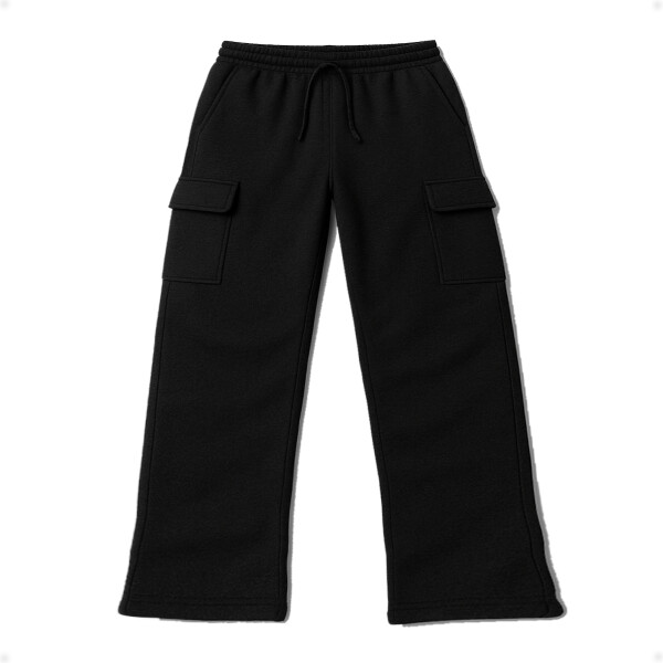 Pantalón Jogging Deportivo Tipo Cargo Negro
