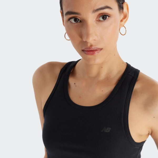 Musculosa New Balance Micro-Rib Negro