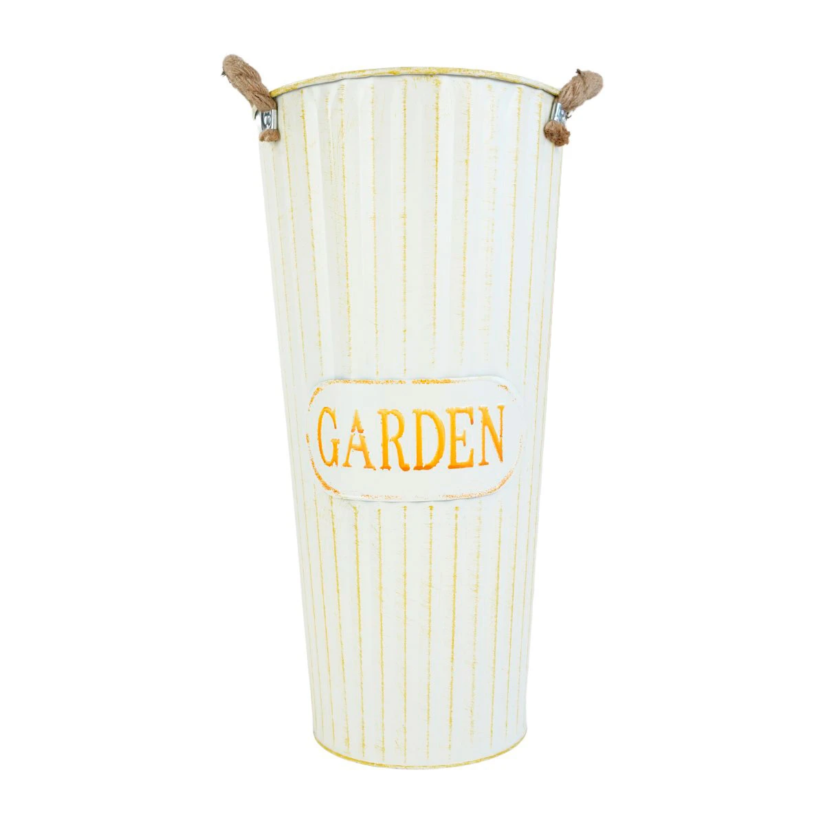 Maceta de metal alto con asas Garden 