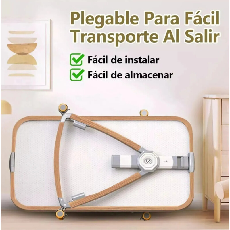 Cuna Colecho Moisés Cambiador Y Ruedas Rosa