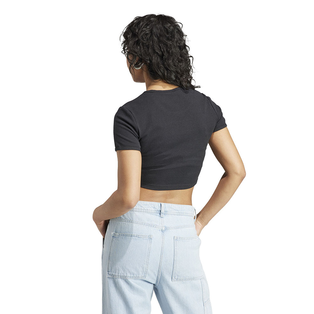Rib Tee - Mujer Black