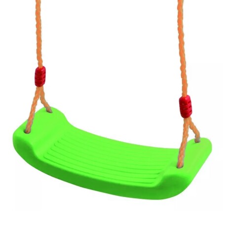 Hamaca Infantil Plástico Rígido c/Cuerdas Gruesas Ajustables Verde
