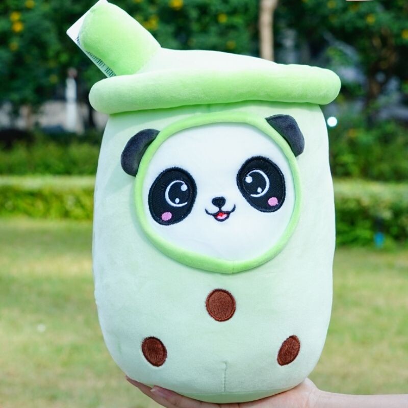 Peluche De Panda Boba Tea - Verde - 33cm Peluche De Panda Boba Tea - Verde - 33cm