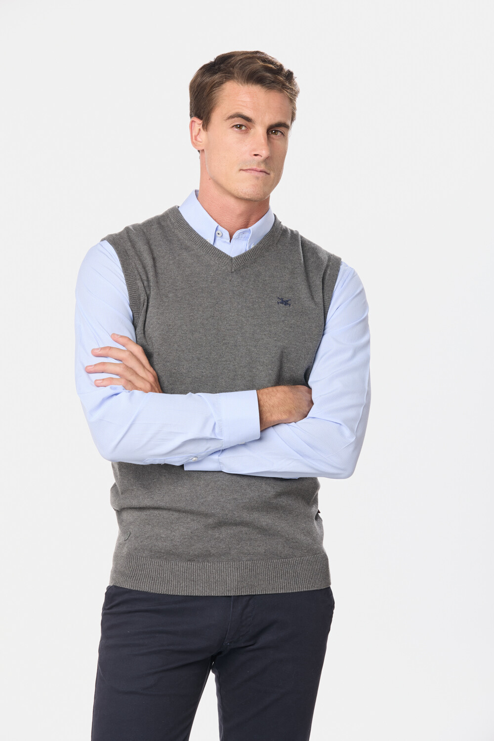 CHALECO TEJIDO Gris Oscuro