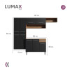 Mueble de Cocina completo 229cm Negro
