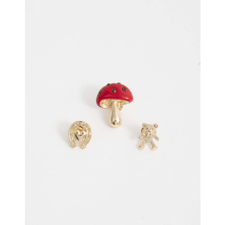 Pins Con Strass Dorado